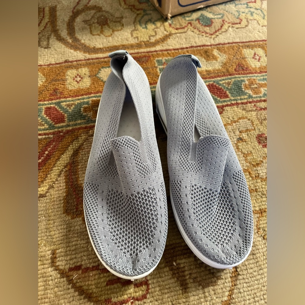NWOT: Gray slip on shoes size EU 37 / US 6.5 women’s